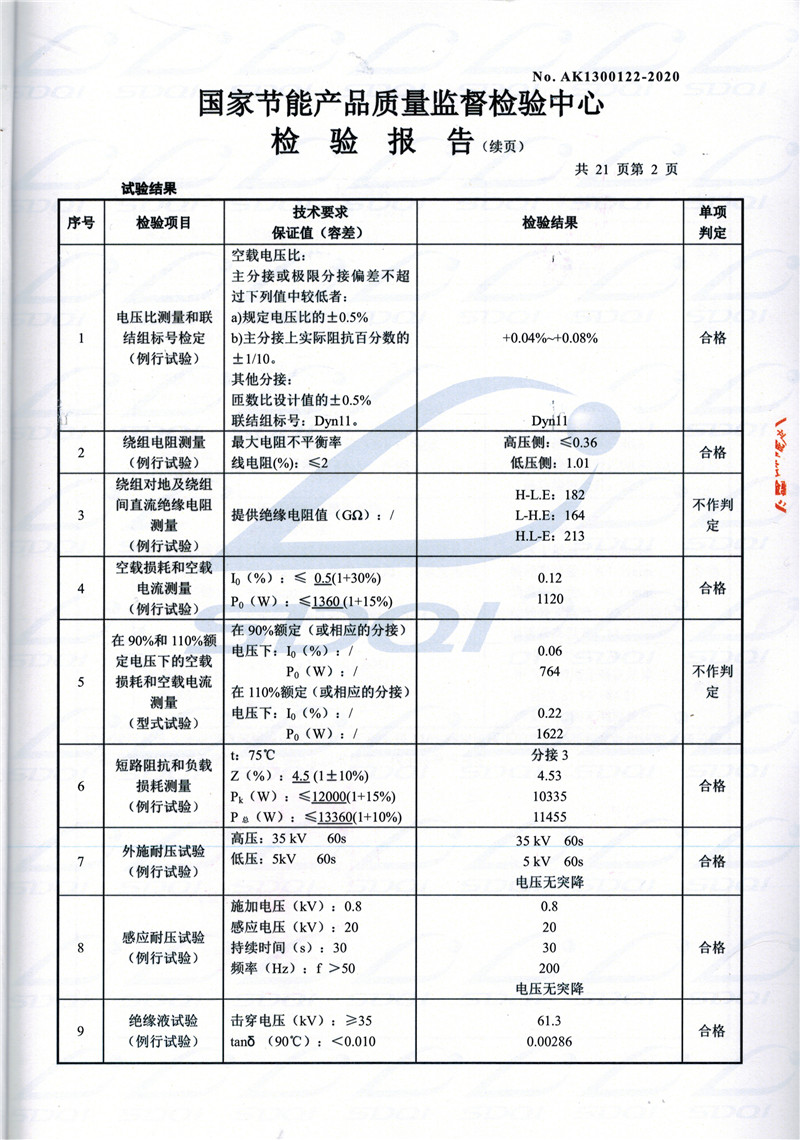 高低压试验报告-S11-1250卢龙卢龙卢龙油浸式变压器-2.jpg